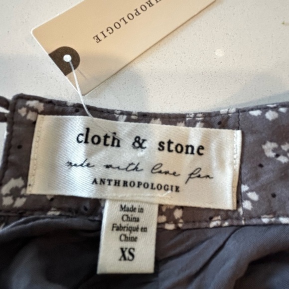 NWT Anthropologie Cloth & Stone Womens XSmall Liana Tank Top Blouse Gray Floral - Picture 6 of 9